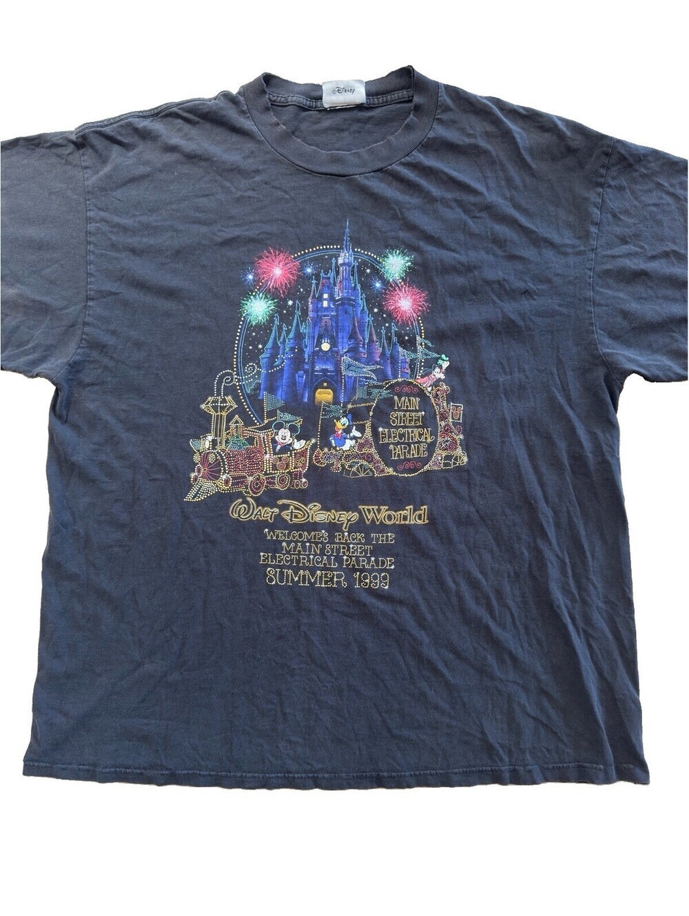 Vintage 1999 Walt Disney World Main Street Electrical Parade T Shirt XL Mickey - Picture 3 of 16
